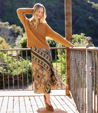 Bias Cut Midi Skirt
