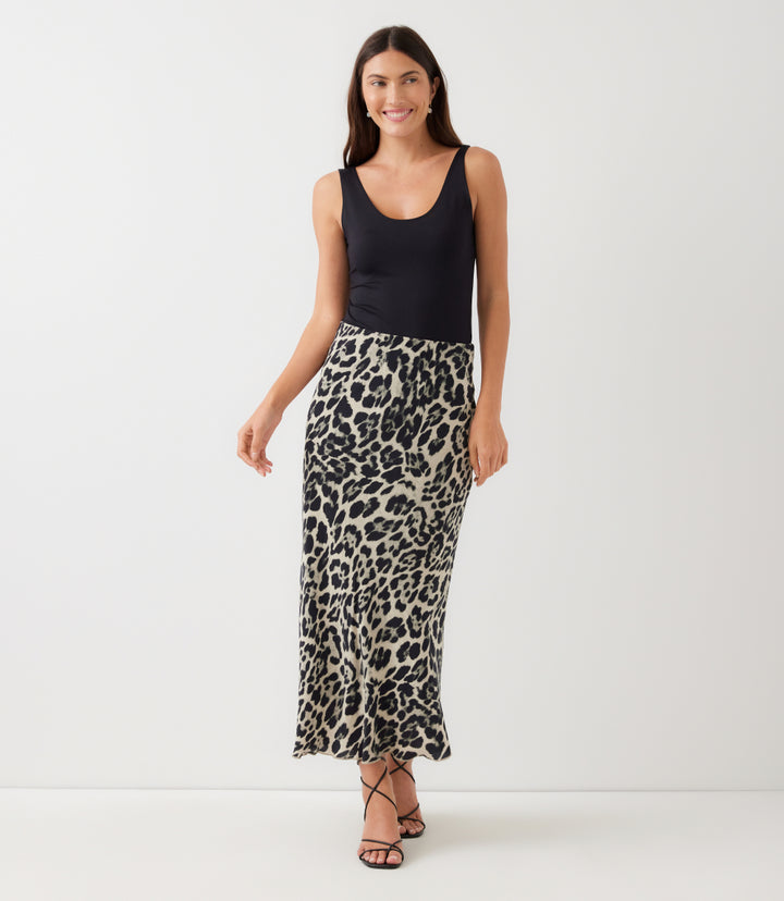 Bias Cut Midi Skirt