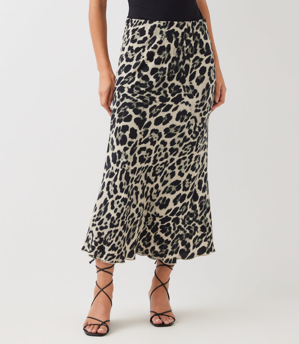 Bias Cut Midi Skirt