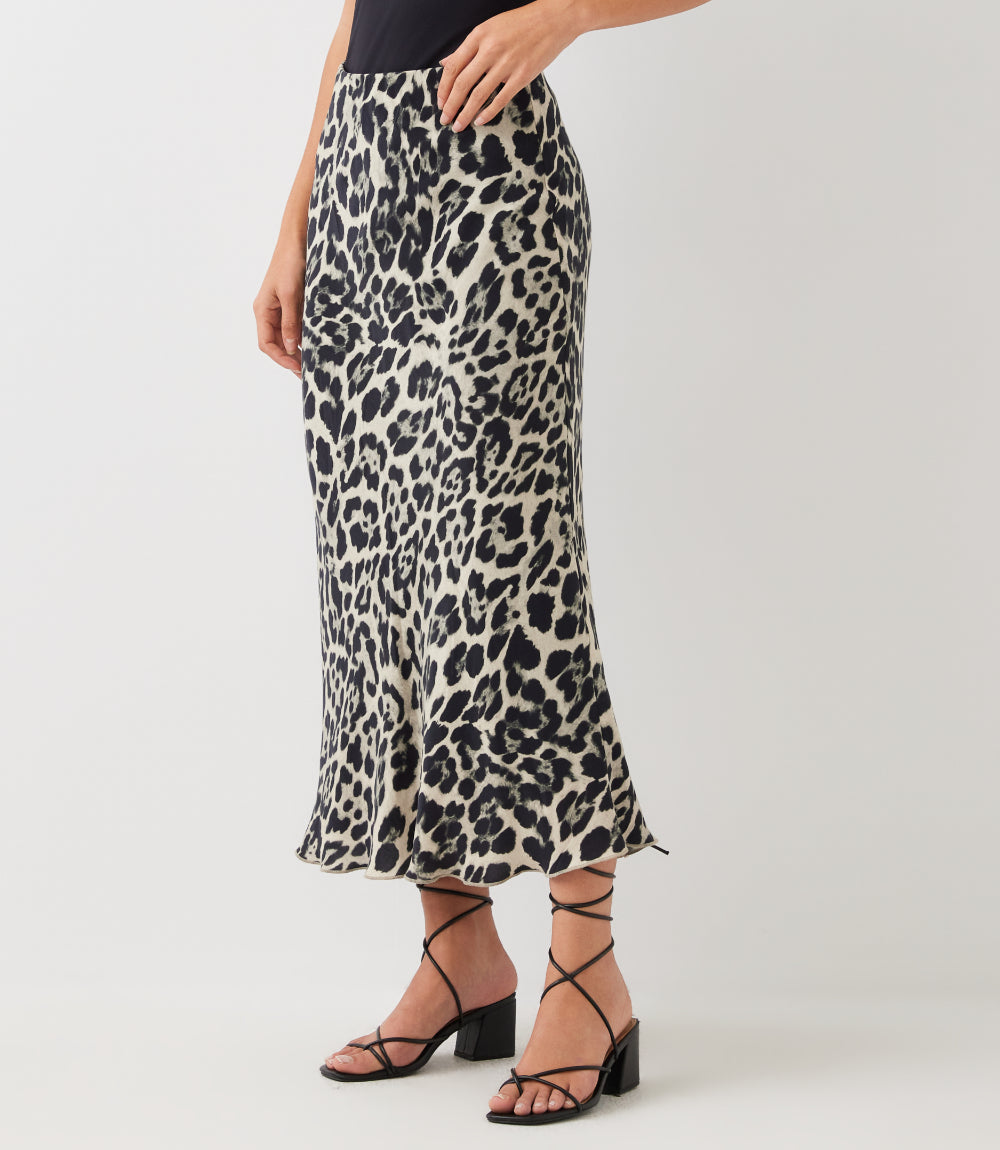 Bias Cut Midi Skirt