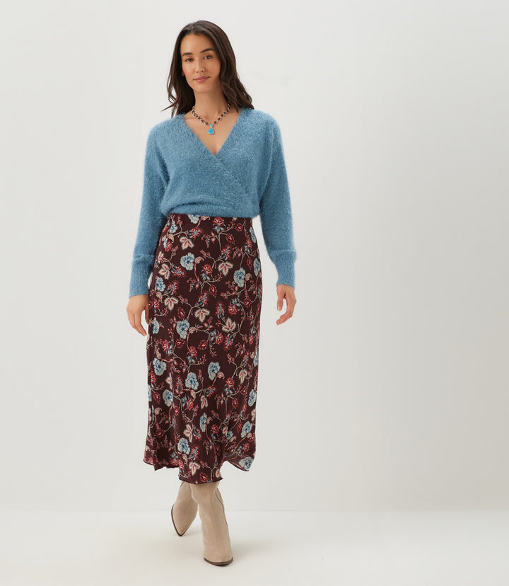 Bias Cut Midi Skirt