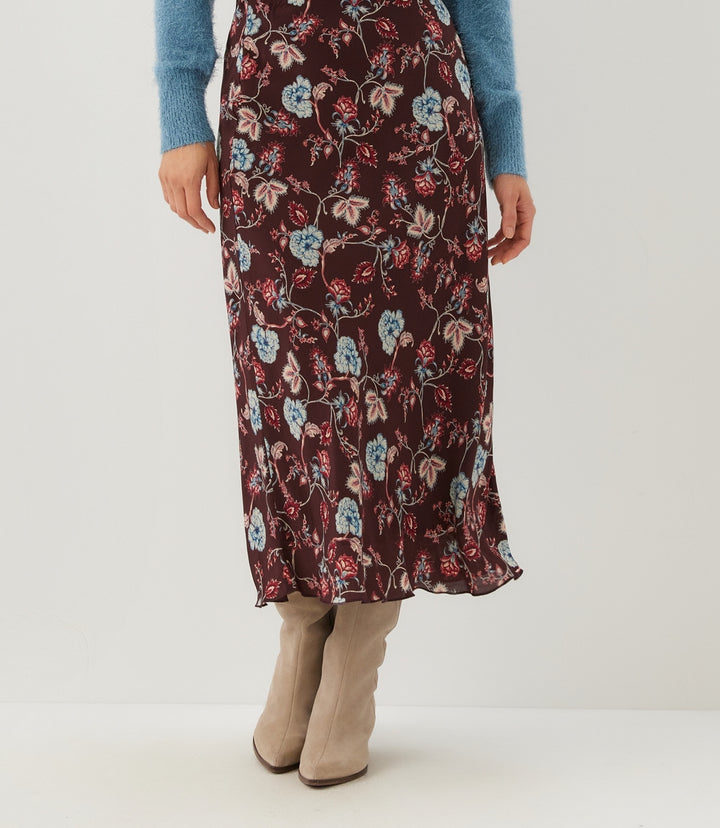 Bias Cut Midi Skirt
