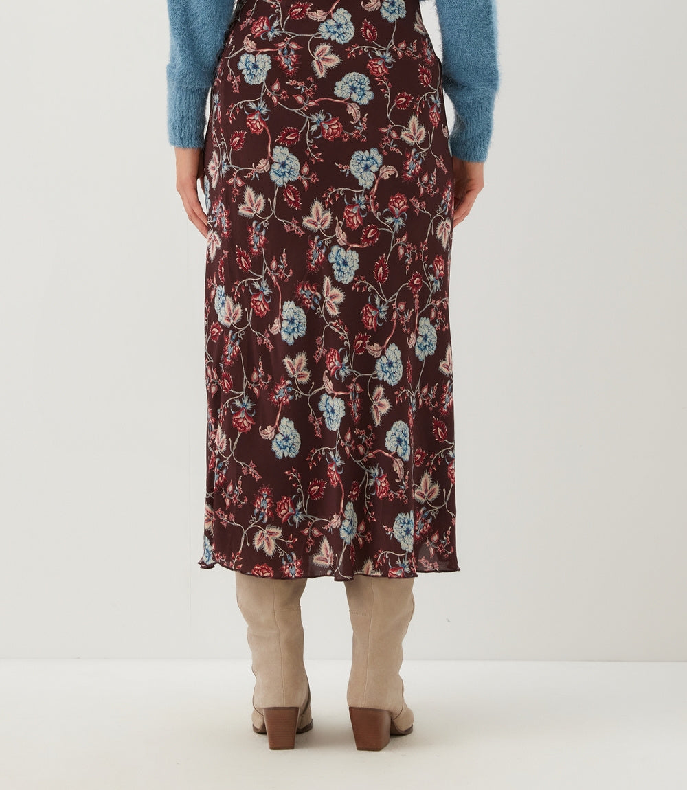 Bias Cut Midi Skirt
