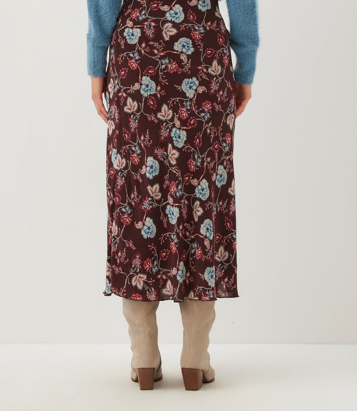Bias Cut Midi Skirt