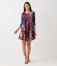 3/4 Sleeve Tie-Dye Burnout Maggie Dress