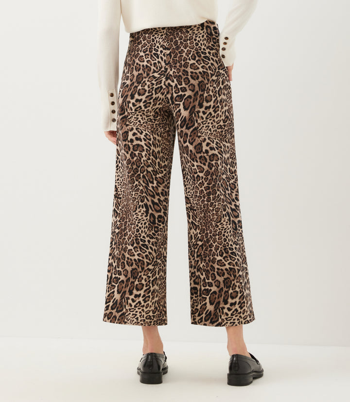 Petite Size Corduroy Cropped Wide-Leg Pants
