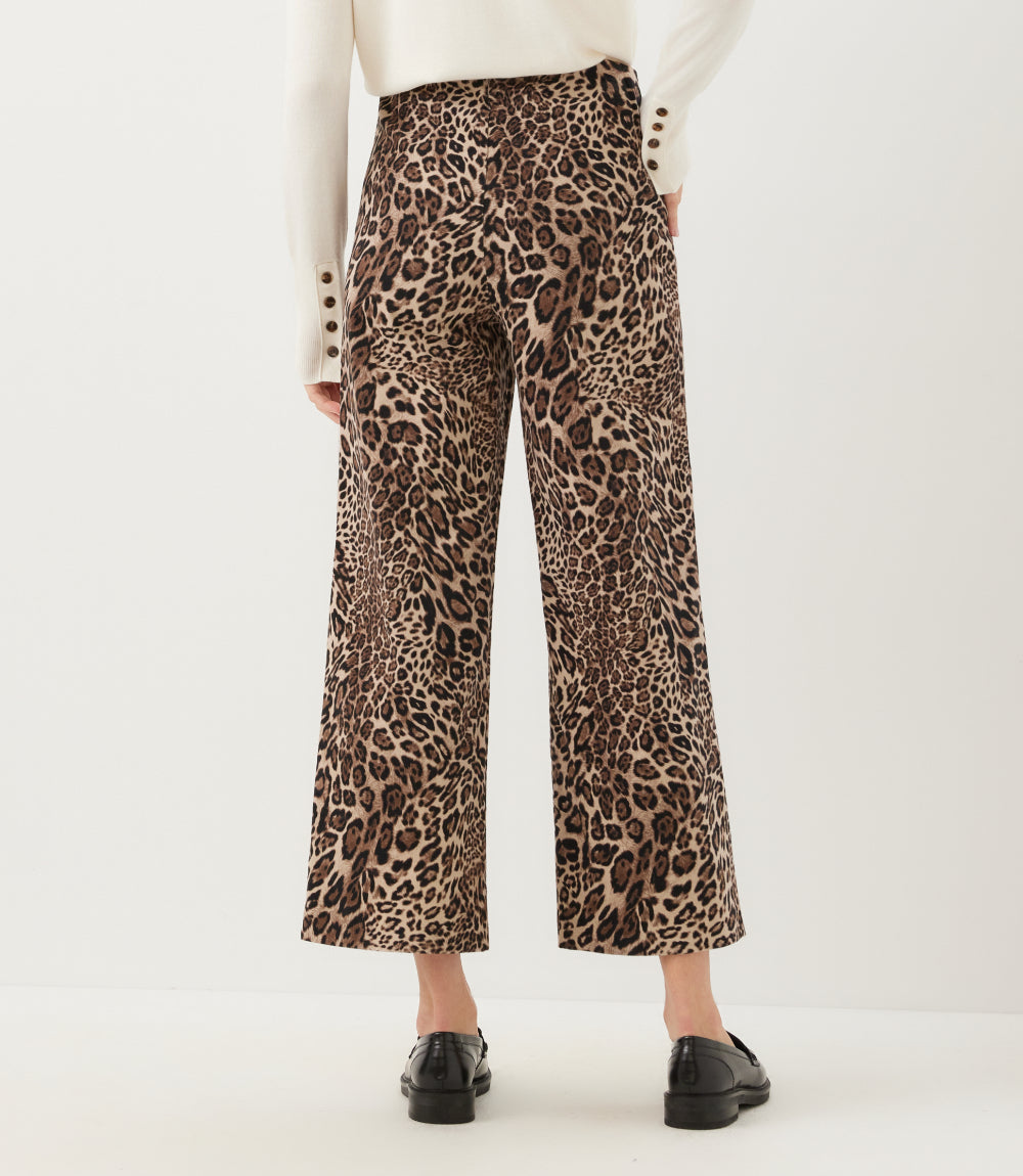 Corduroy Cropped Wide-Leg Pants