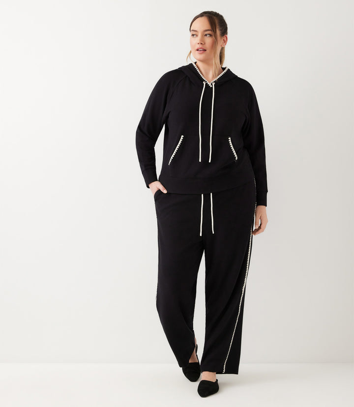 Plus Size Edge Stitch Hoodie
