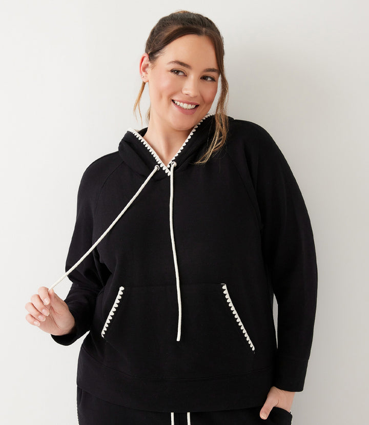 Plus Size Edge Stitch Hoodie