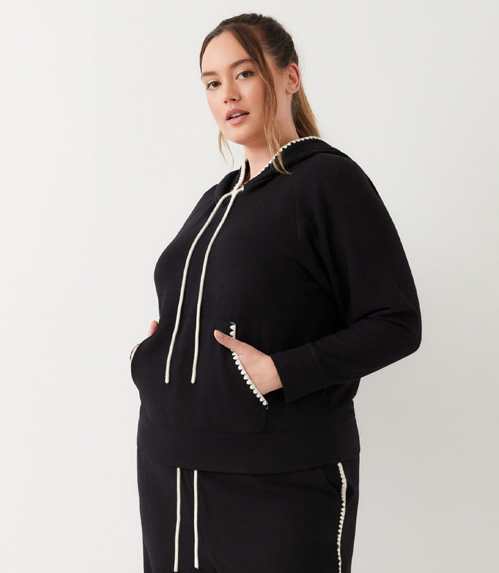 Plus Size Edge Stitch Hoodie