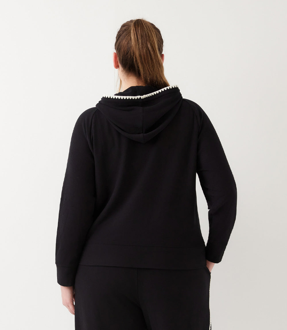 Plus Size Edge Stitch Hoodie