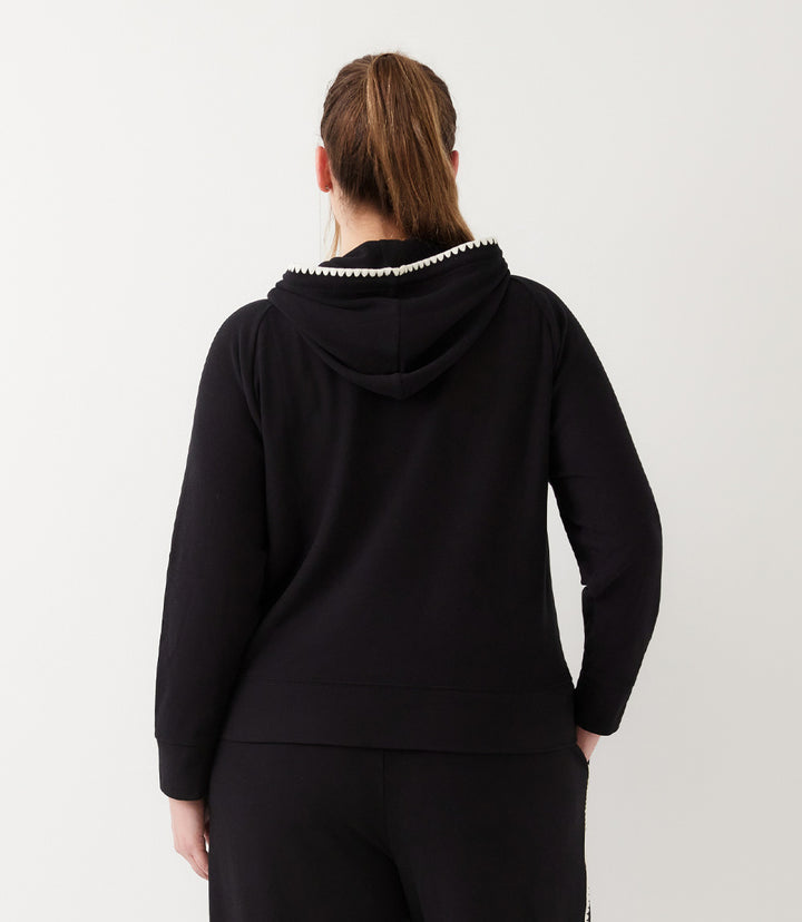 Plus Size Edge Stitch Hoodie
