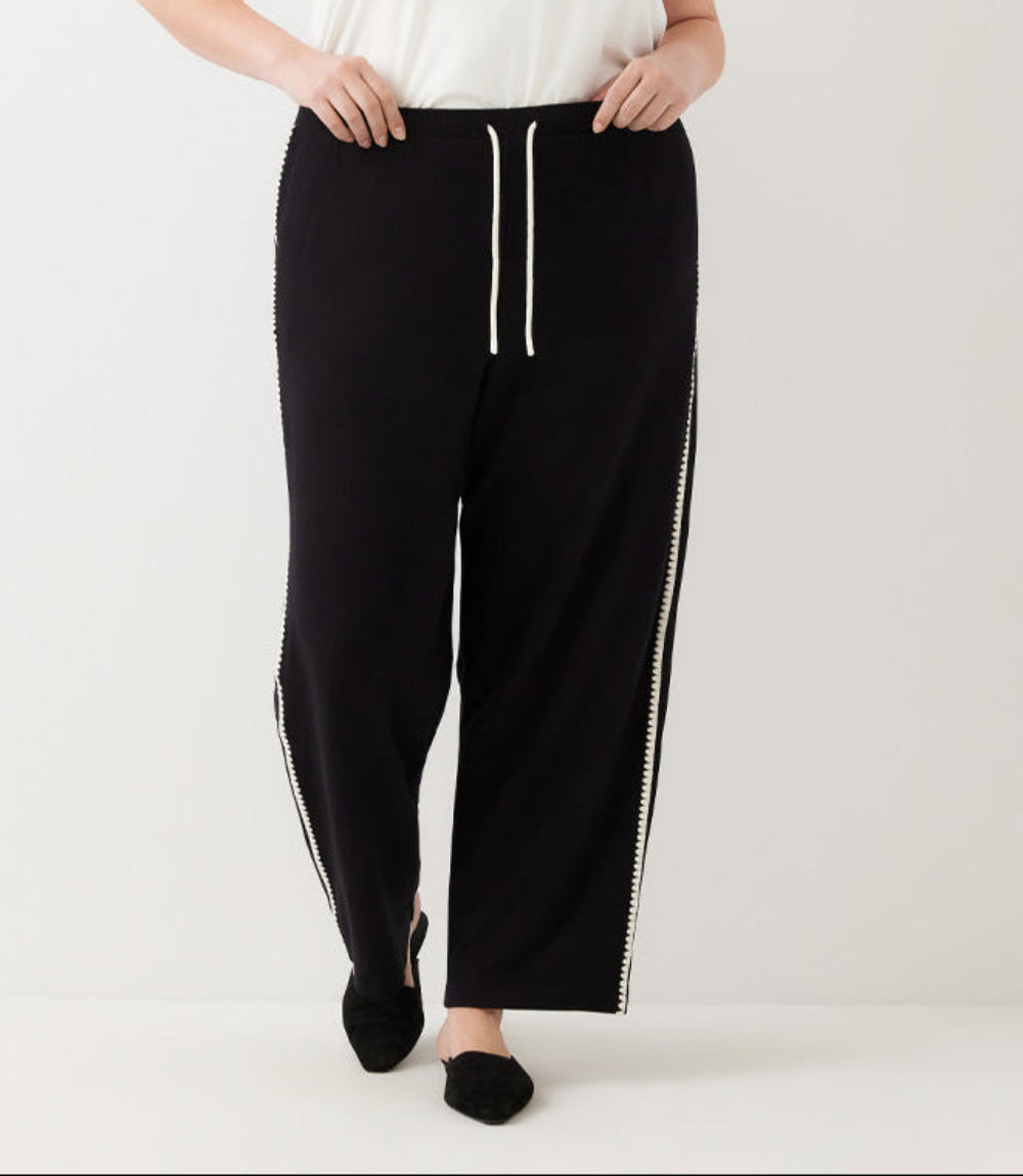 Plus Size Edge Stitch Drawstring Sweatpants