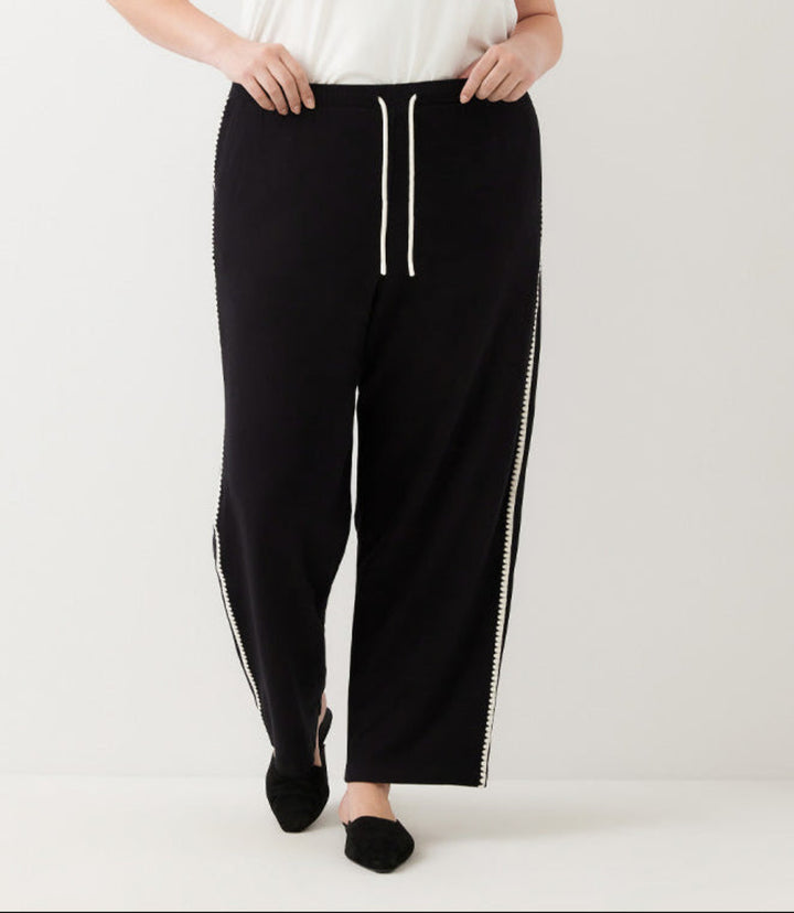 Plus Size Edge Stitch Drawstring Sweatpants