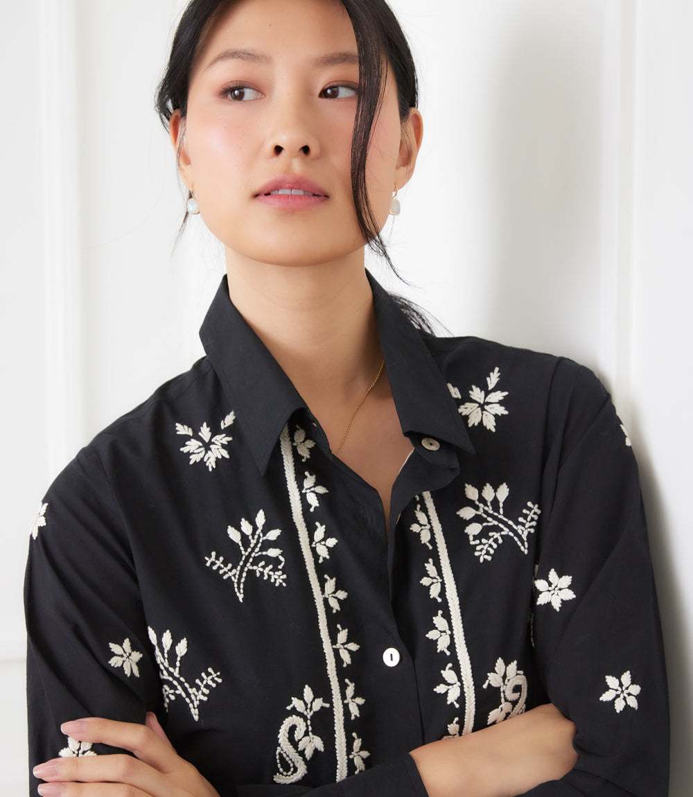 Long Sleeve Embroidered Shirt