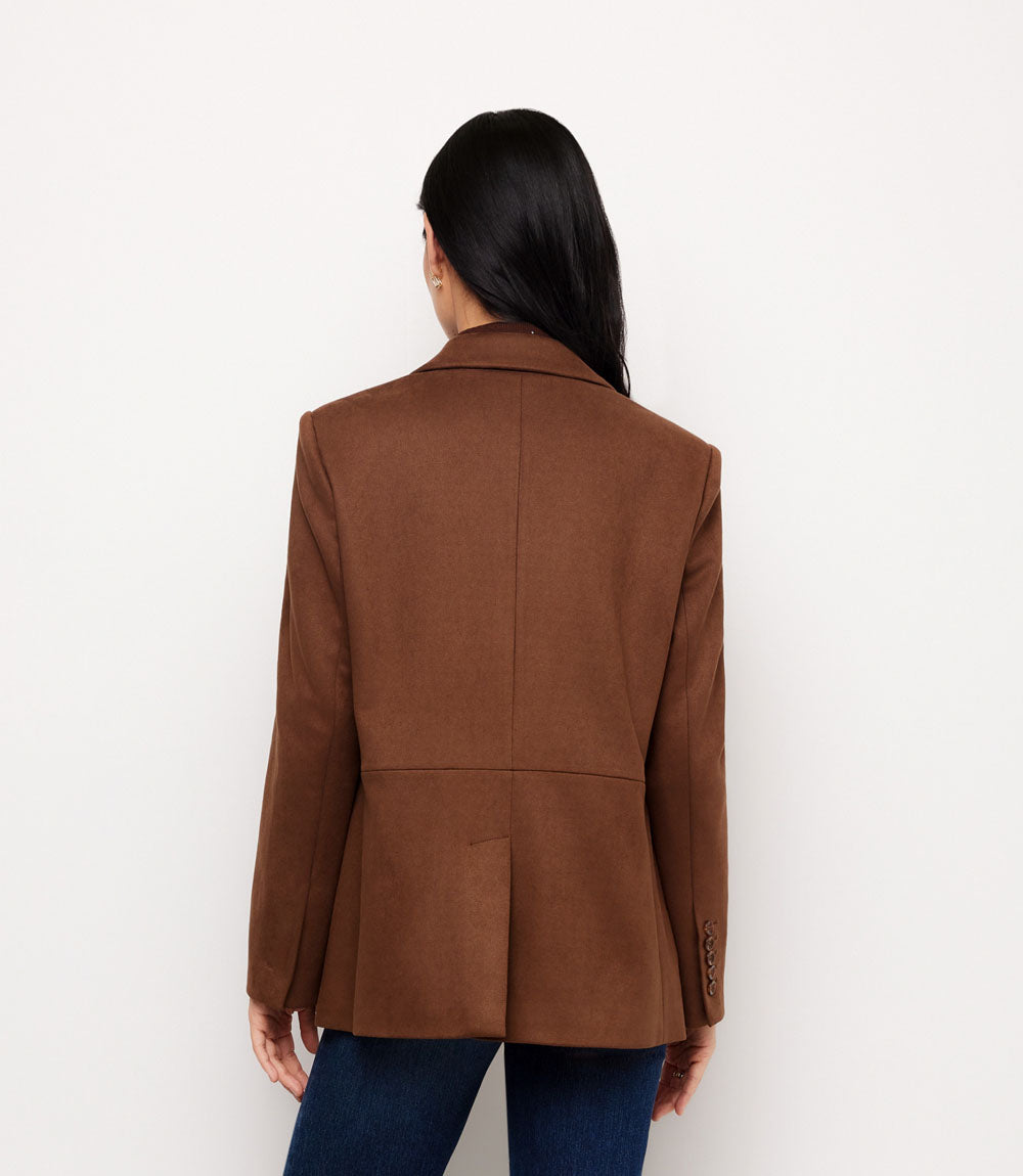 Faux Suede Blazer
