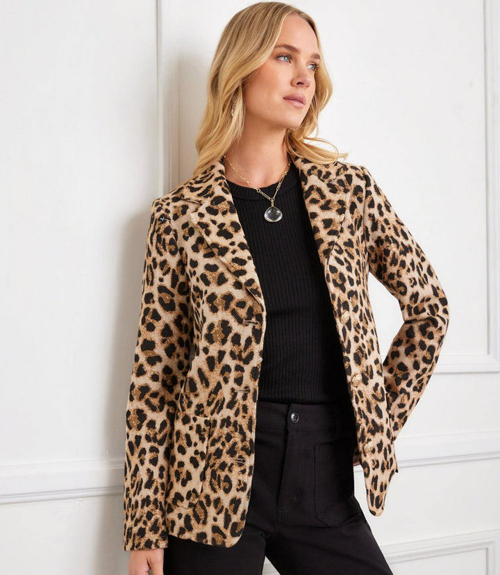 Animal Jacquard Blazer