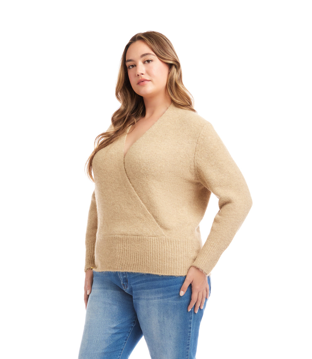 Plus Size Wrap Sweater