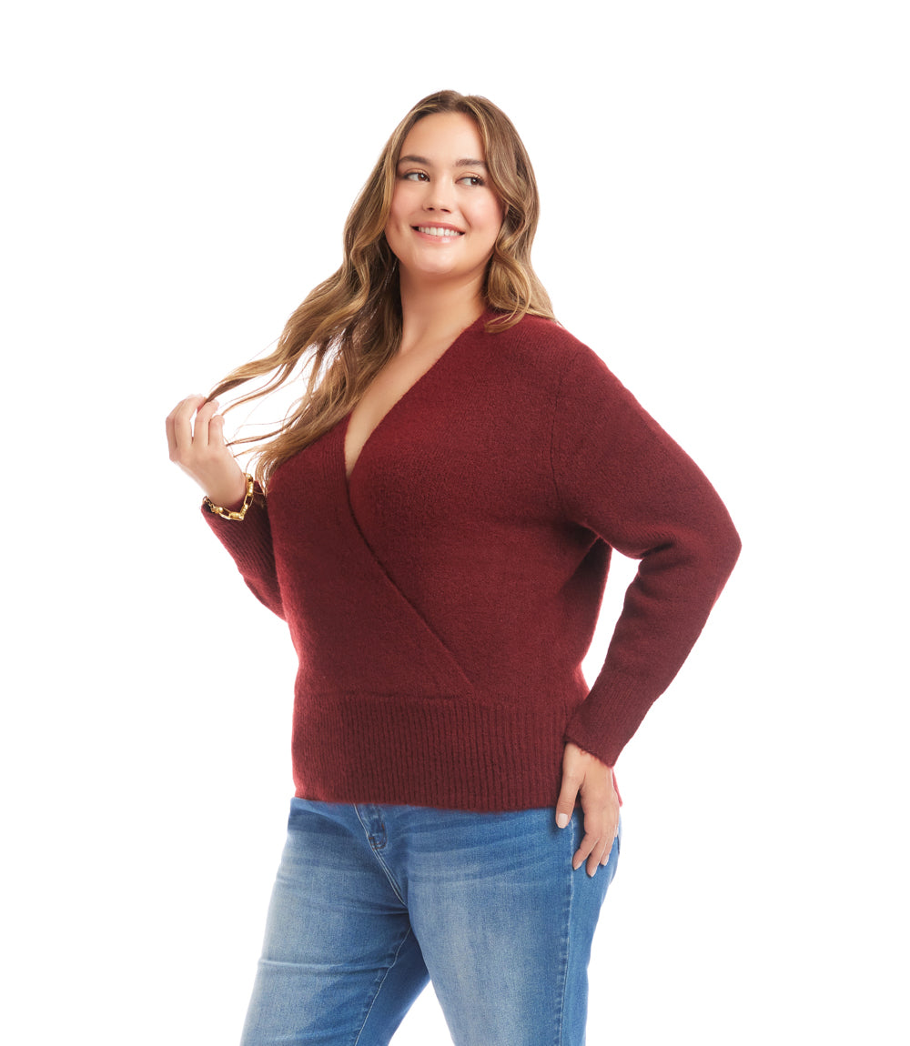 Plus Size Wrap Sweater