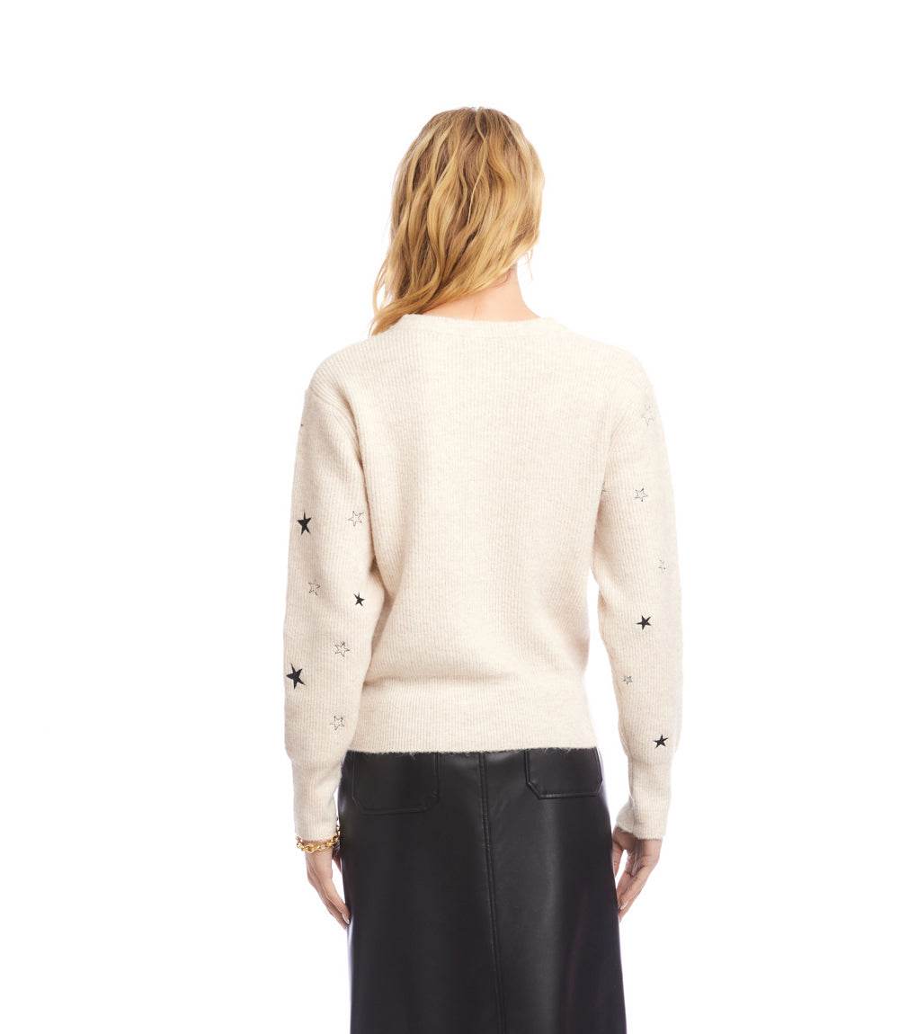 Embroidered Stars Sweater
