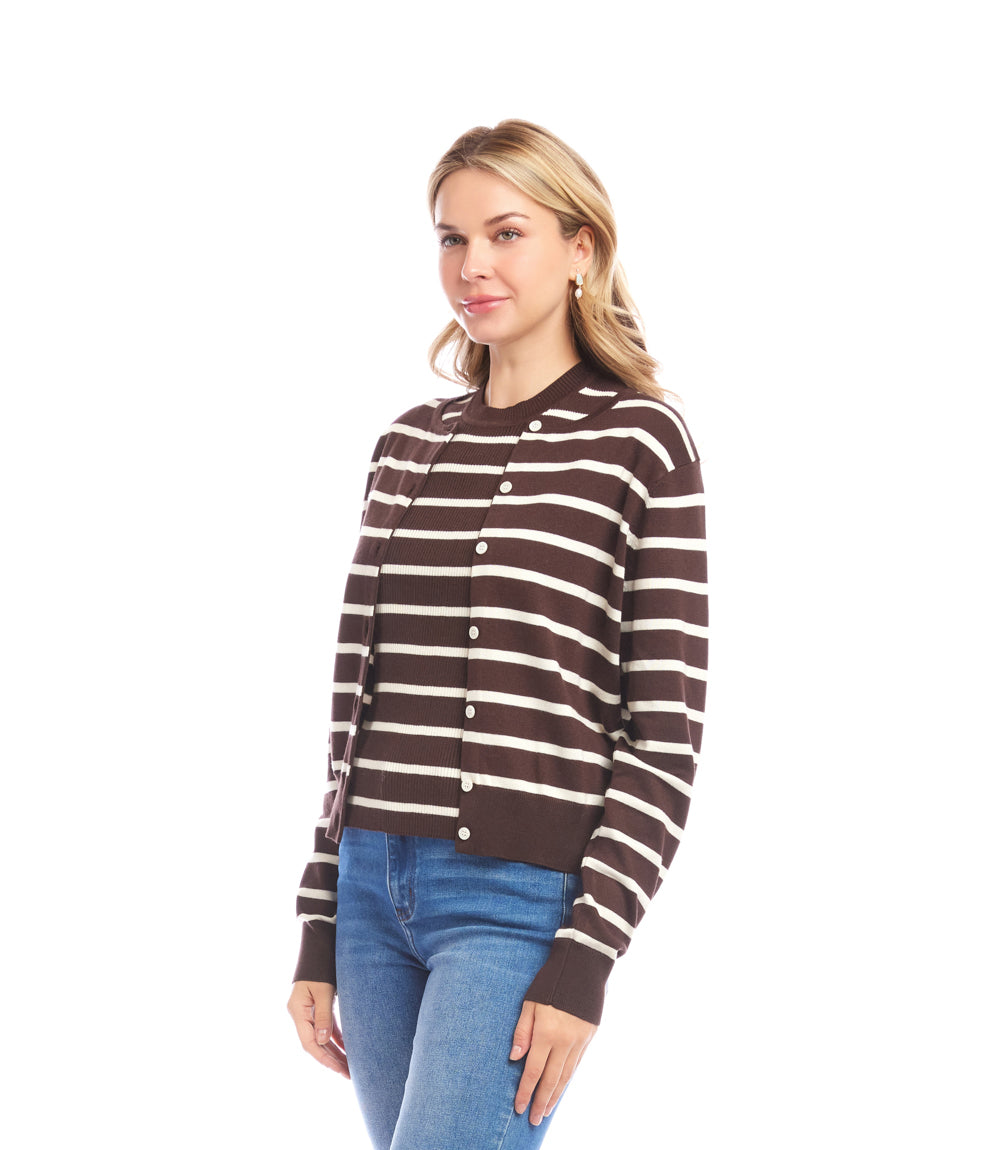 Stripe Cardigan Sweater