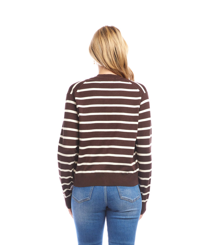 Stripe Cardigan Sweater