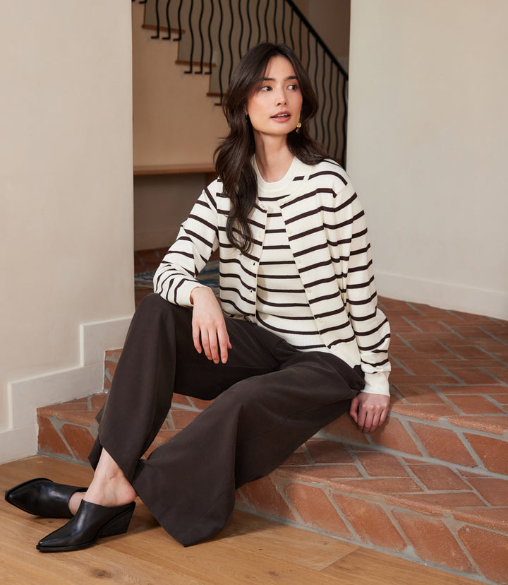 Stripe Cardigan Sweater