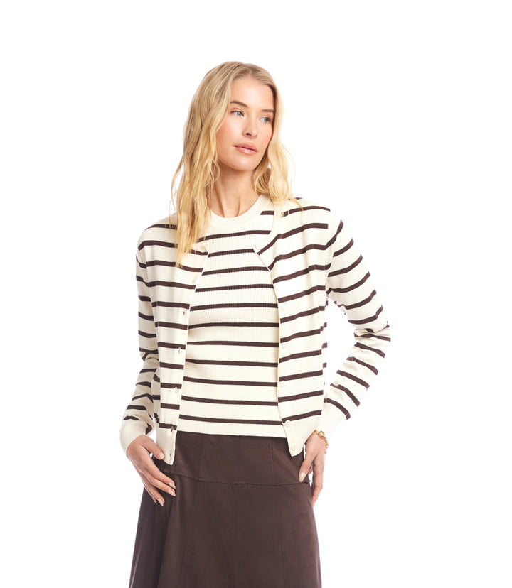 Stripe Cardigan Sweater