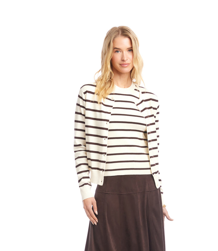 Stripe Cardigan Sweater