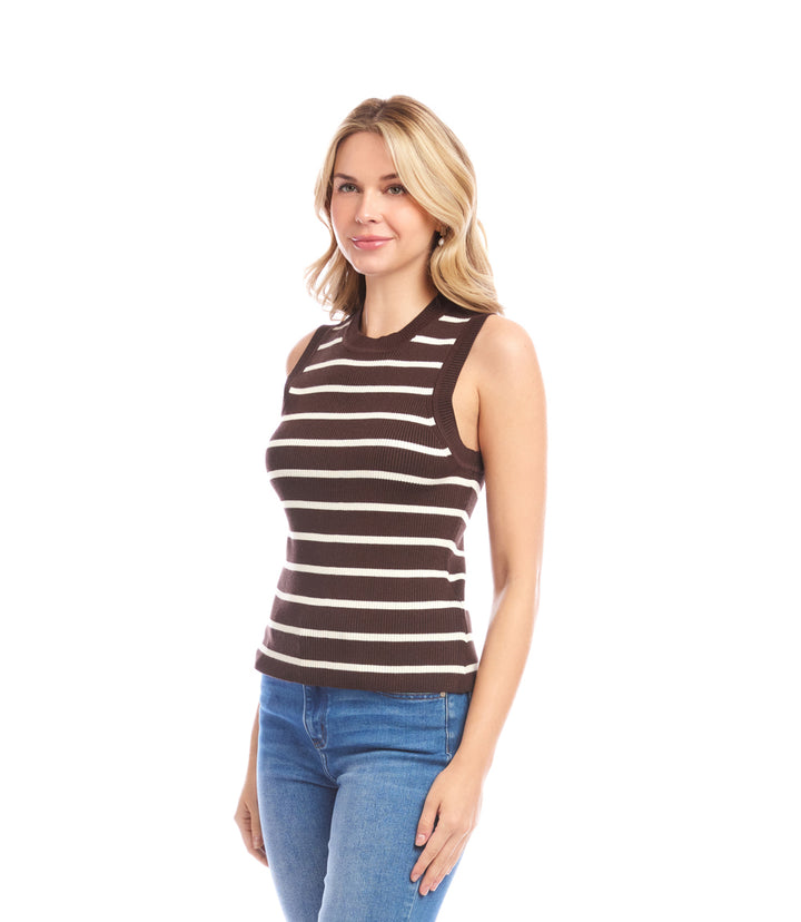 Ribbed Stripe Sweater Tank