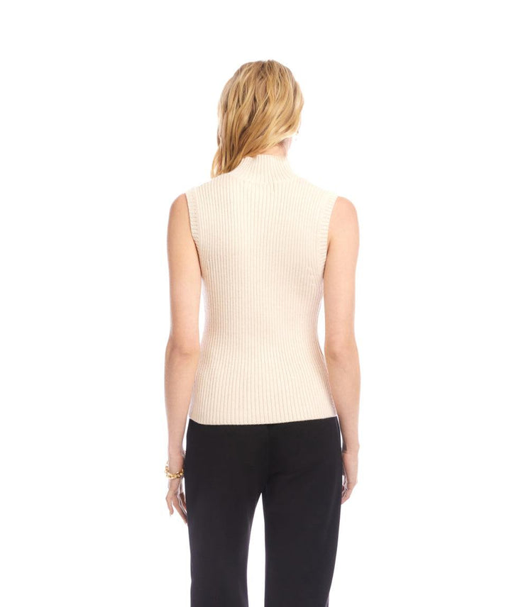 Ribbed Turtleneck Sweater Tank