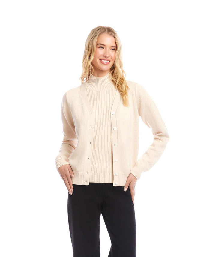 V-Neck Cardigan Sweater