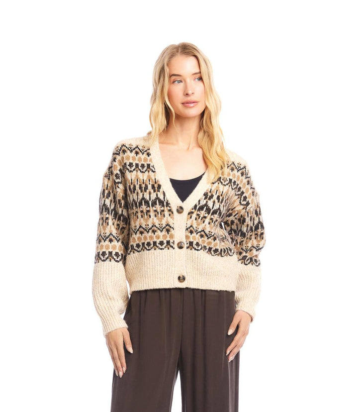 Jacquard Cardigan Sweater