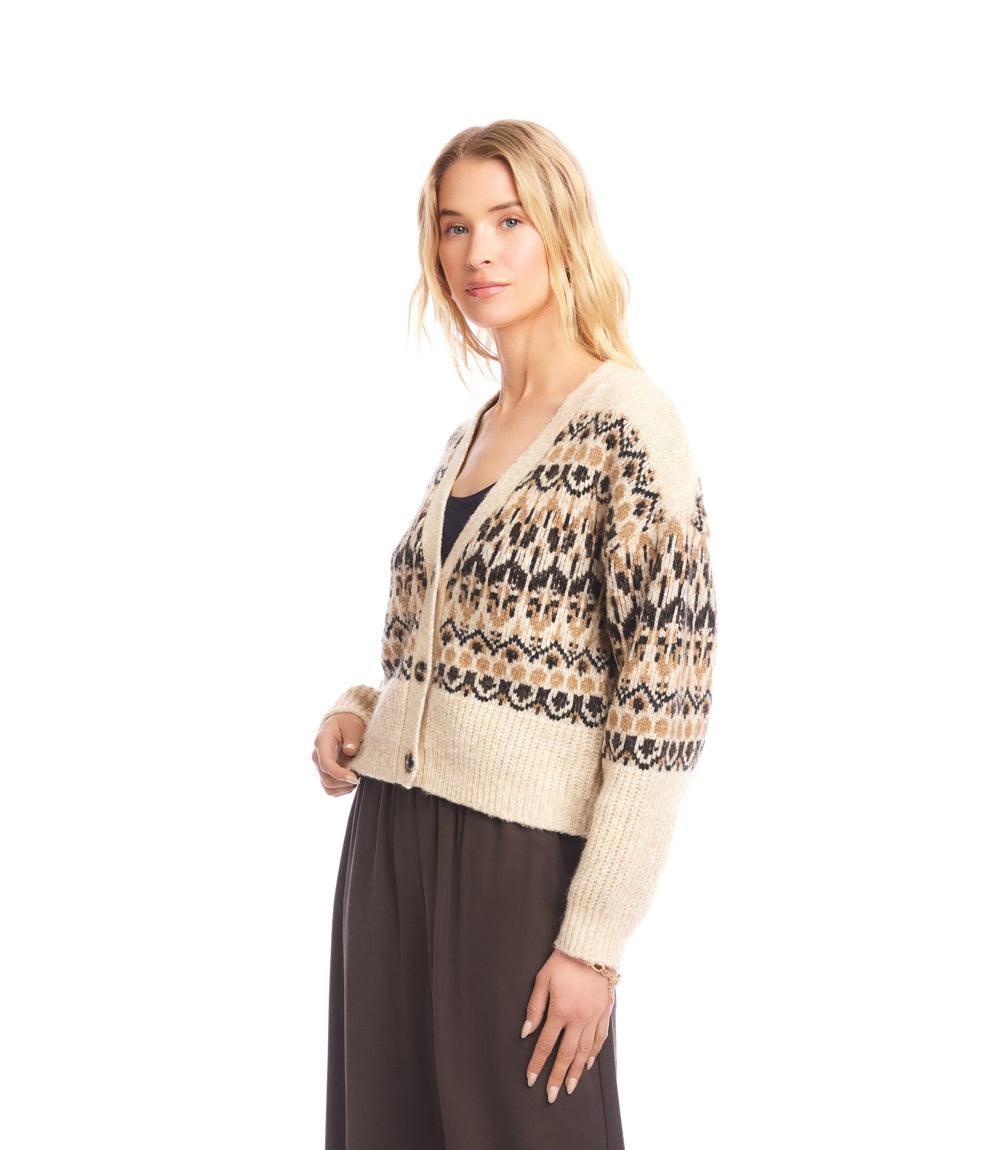 Jacquard Cardigan Sweater