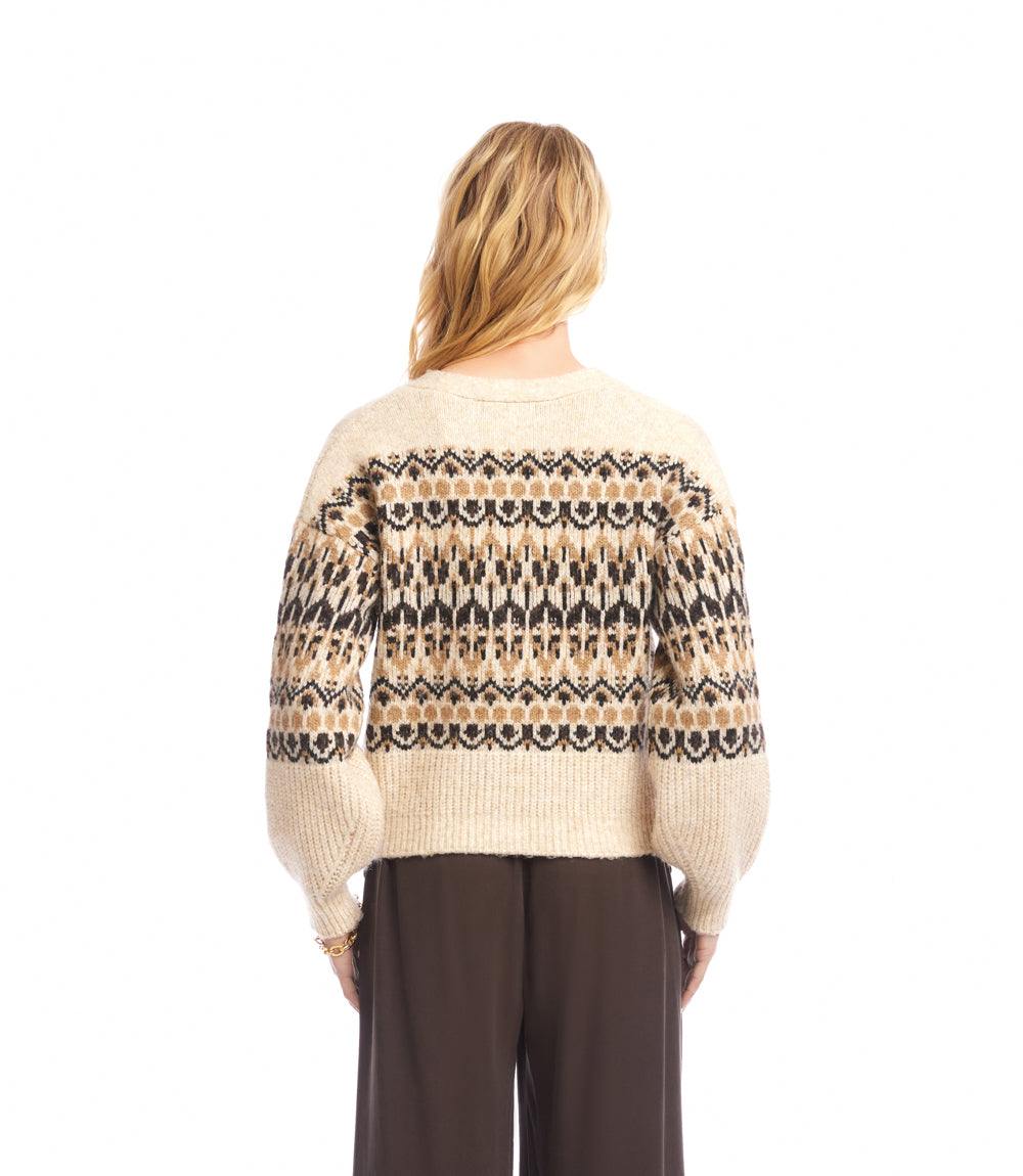 Jacquard Cardigan Sweater