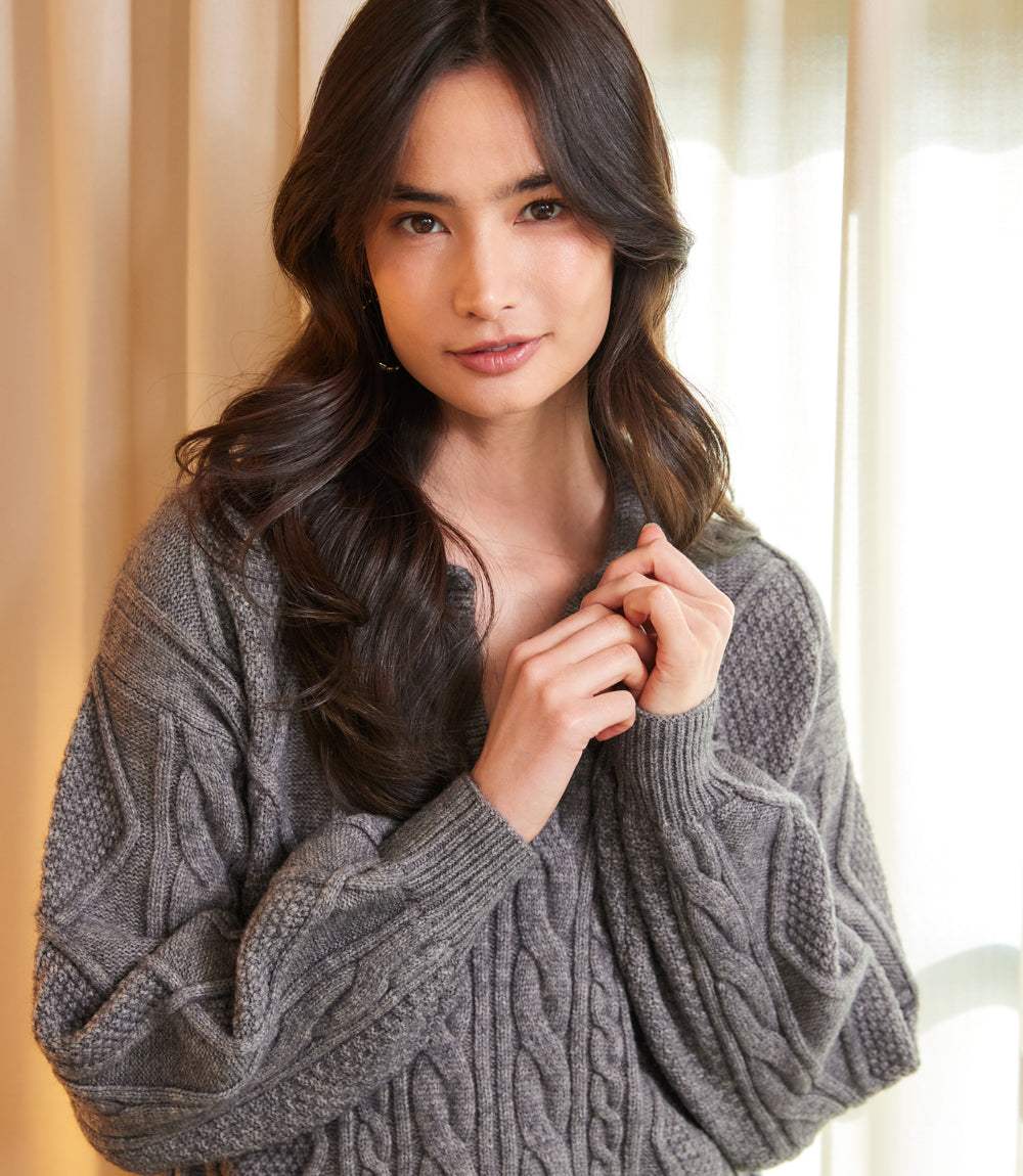 Cable Knit Sweater Dress