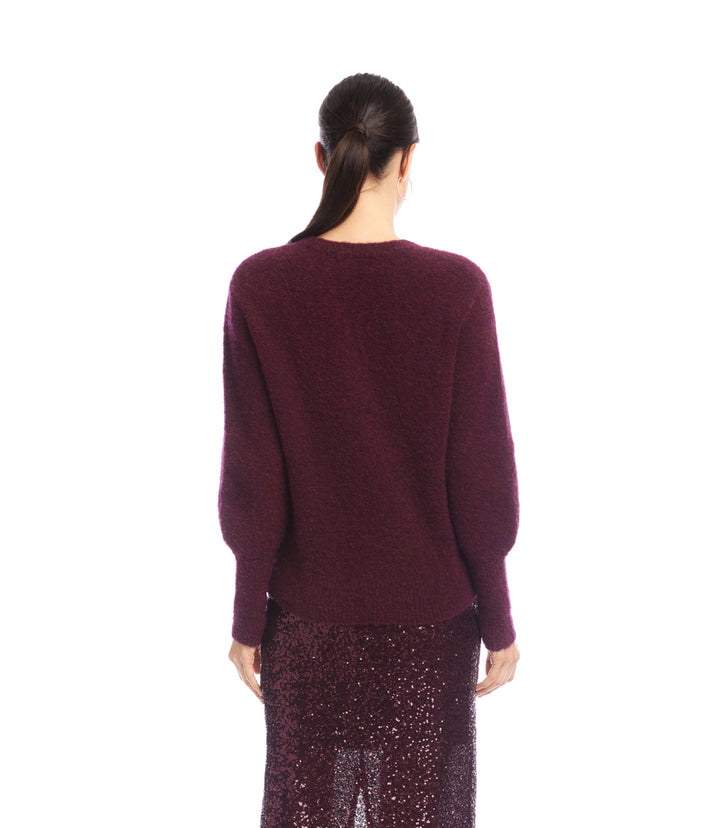 Boucle Blouson Sleeve Sweater