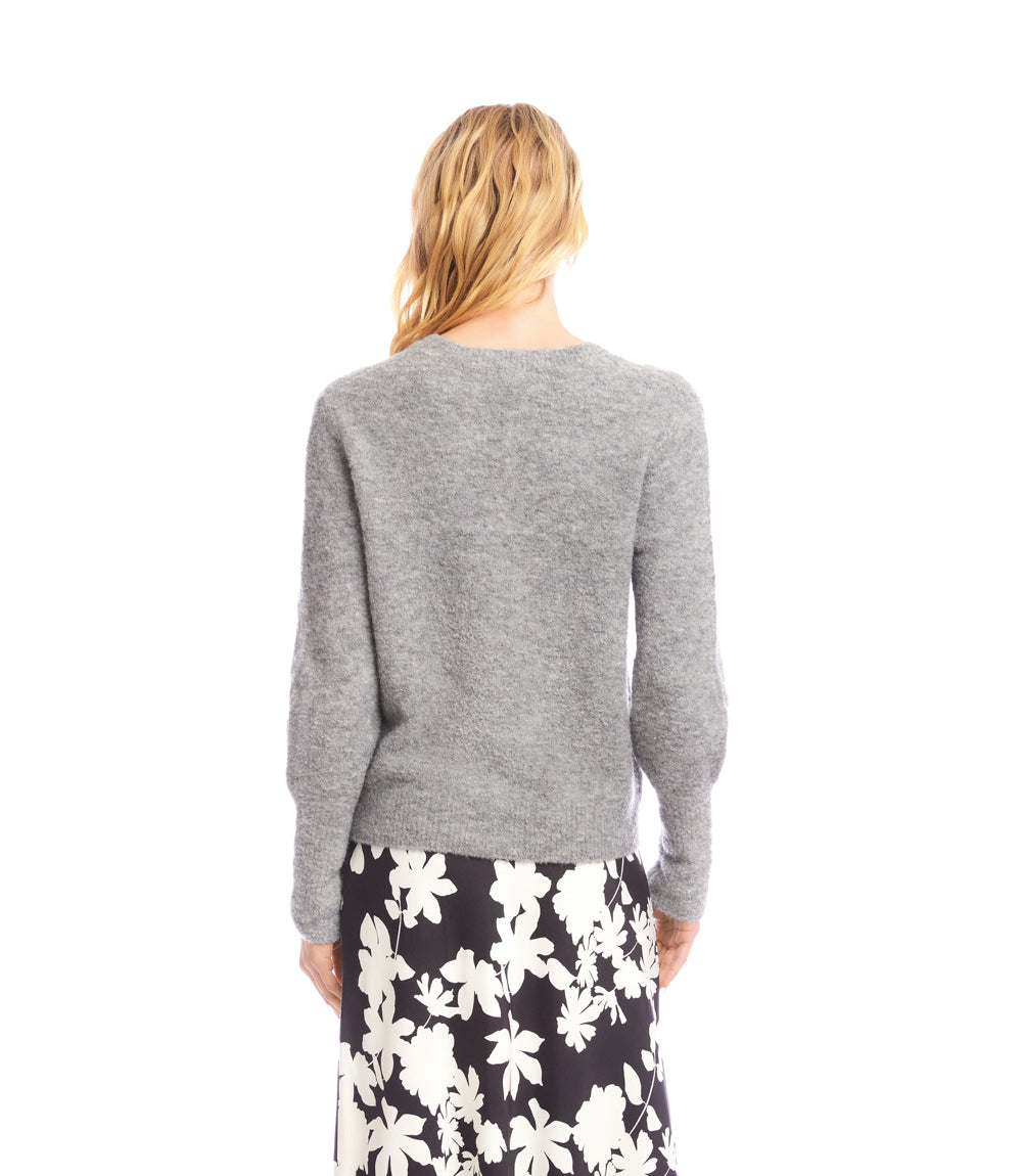 Boucle Blouson Sleeve Sweater