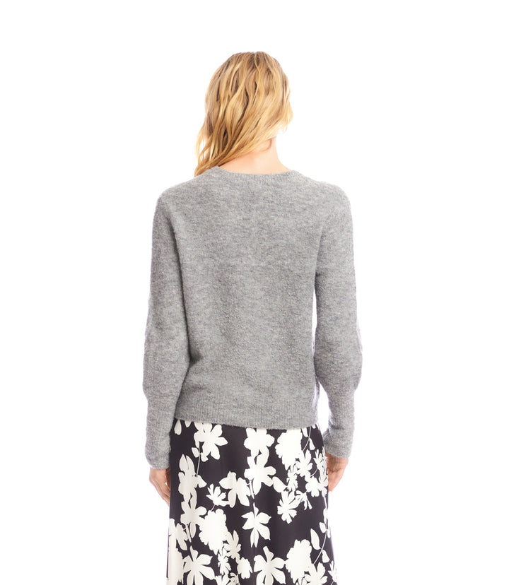 Boucle Blouson Sleeve Sweater