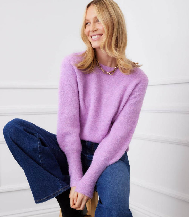 Boucle Blouson Sleeve Sweater