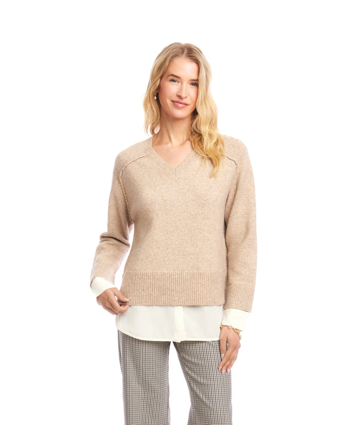 Layered V-Neck Sweater