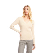 Ribbed V-Neck Sweater