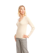 Ribbed V-Neck Sweater