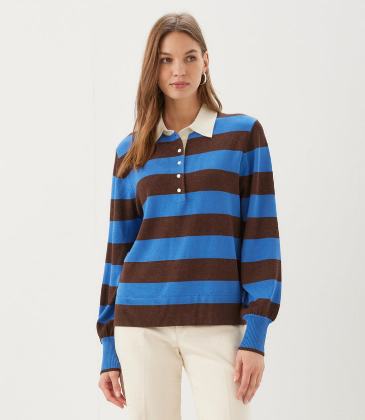 Game Day Collared Stripe Sweater