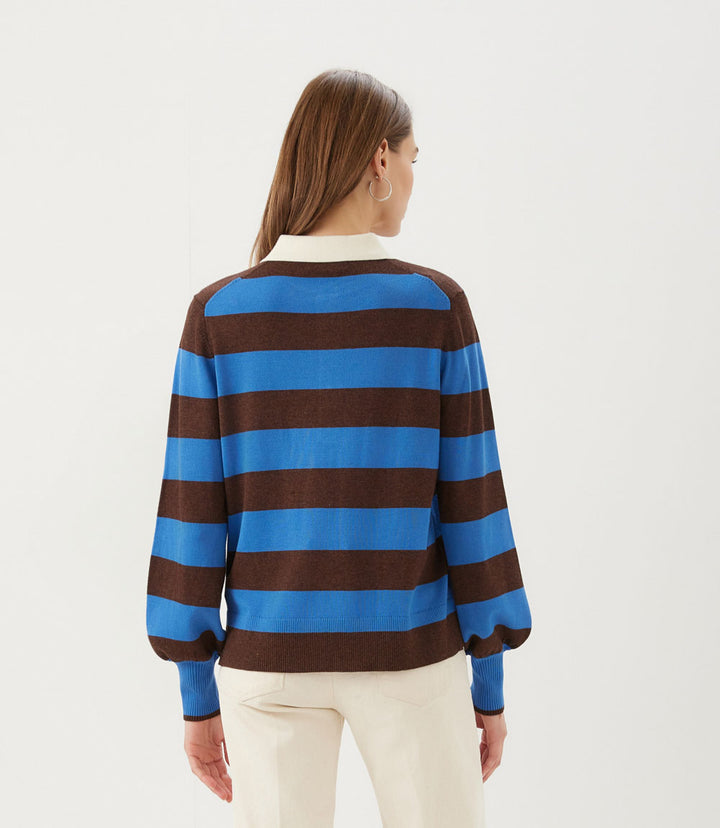 Game Day Collared Stripe Sweater