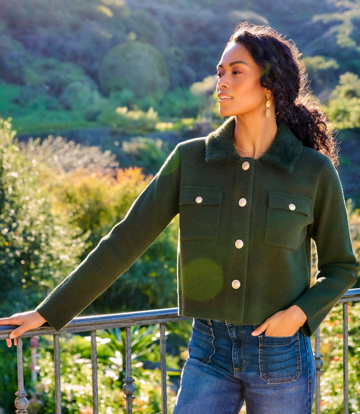 Collared Sweater Jacket