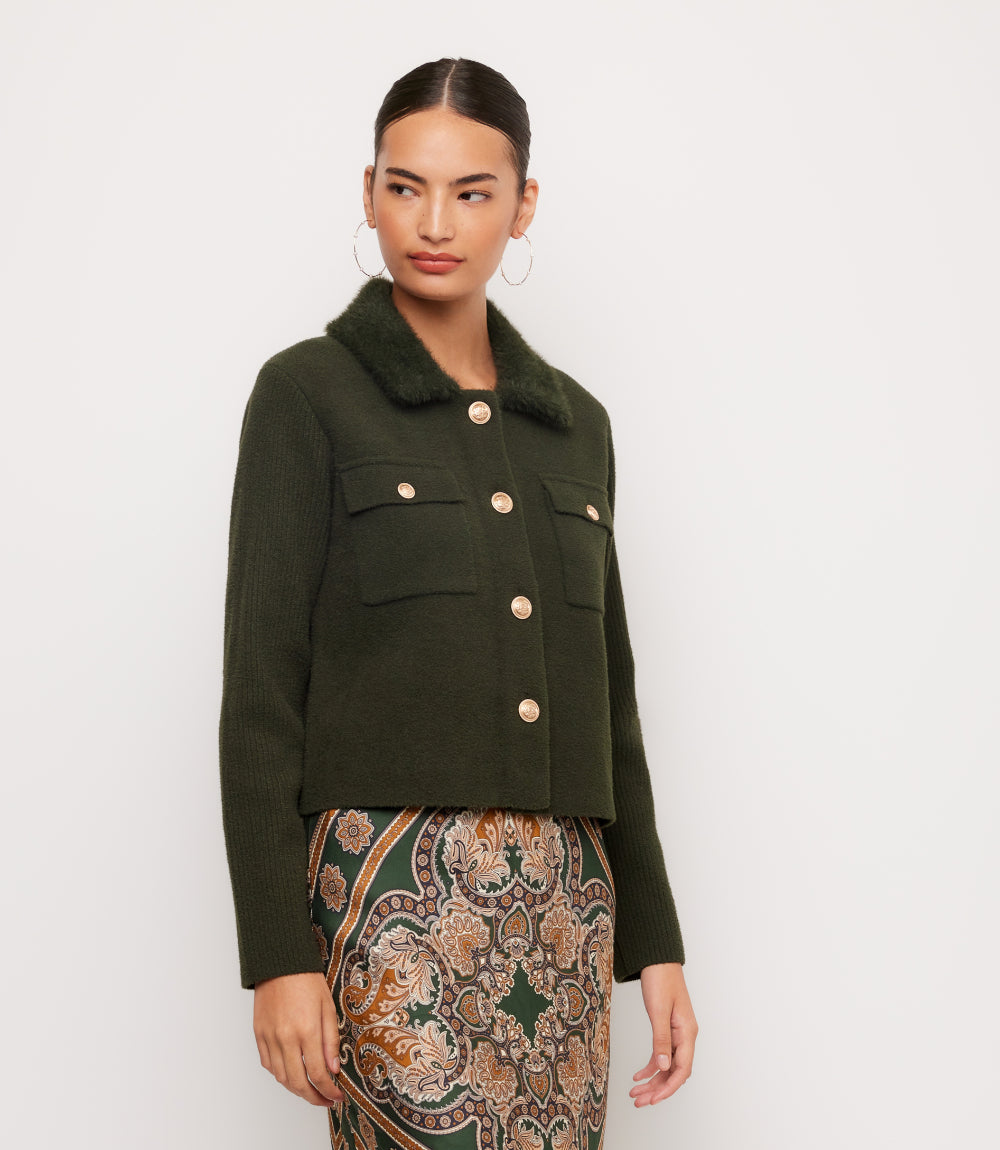 Collared Sweater Jacket