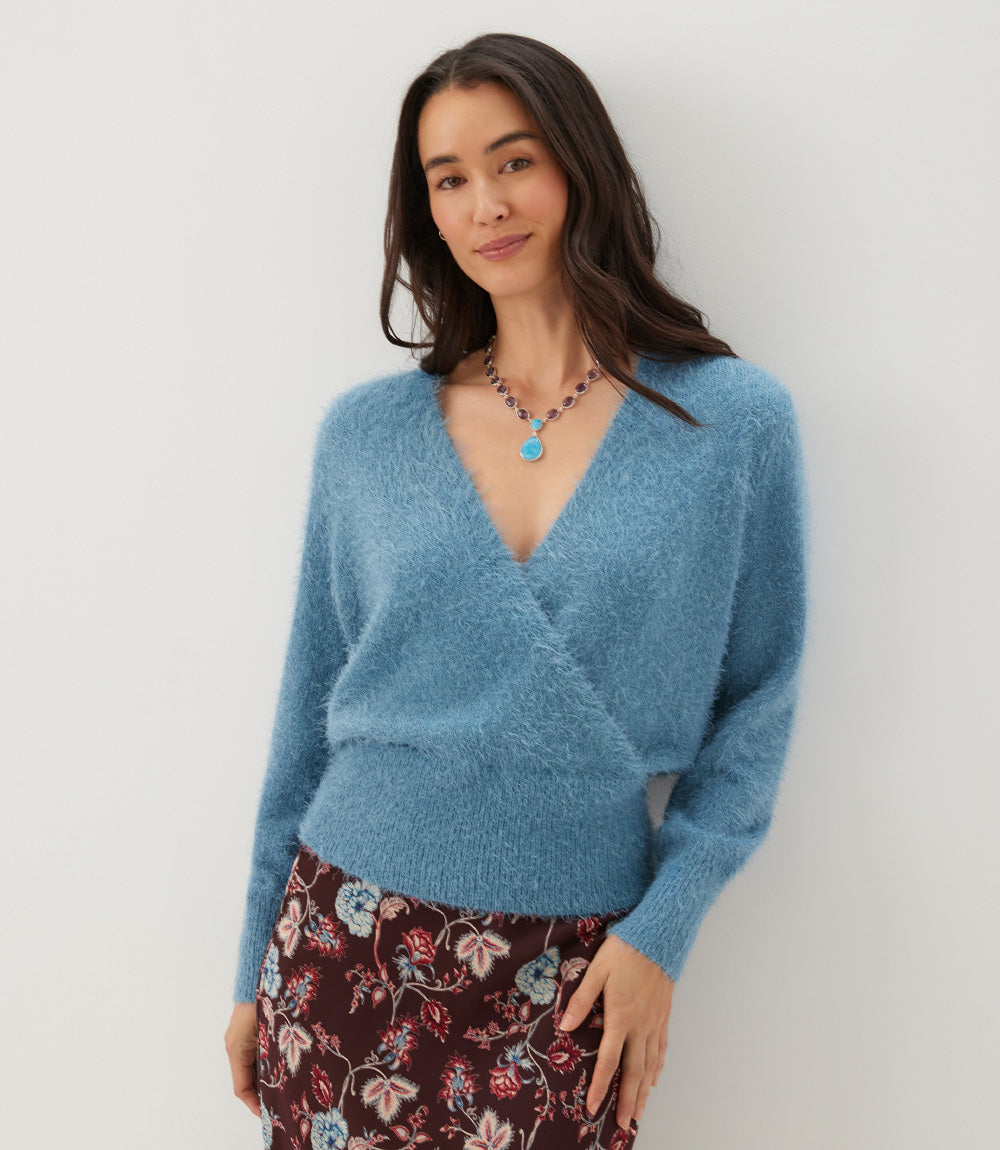 Eyelash Wrap Sweater