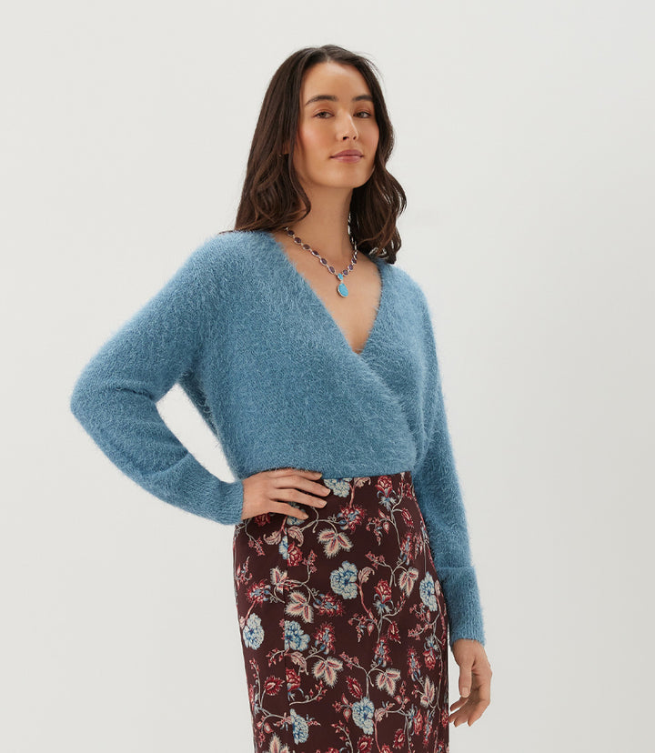 Eyelash Wrap Sweater