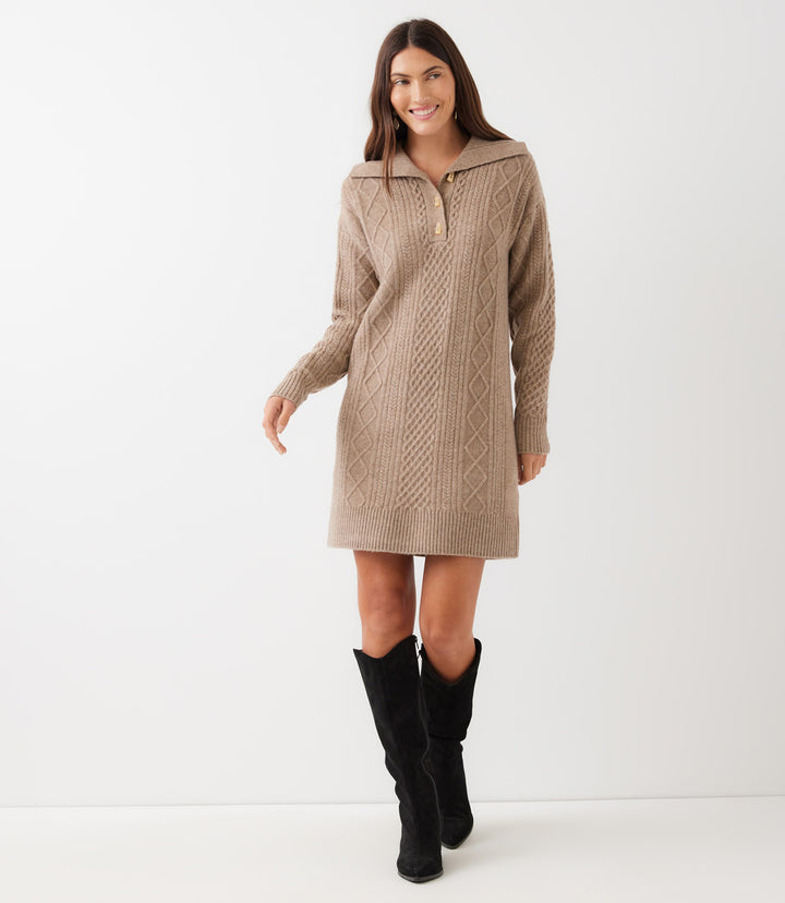 Cable Knit Sweater Dress